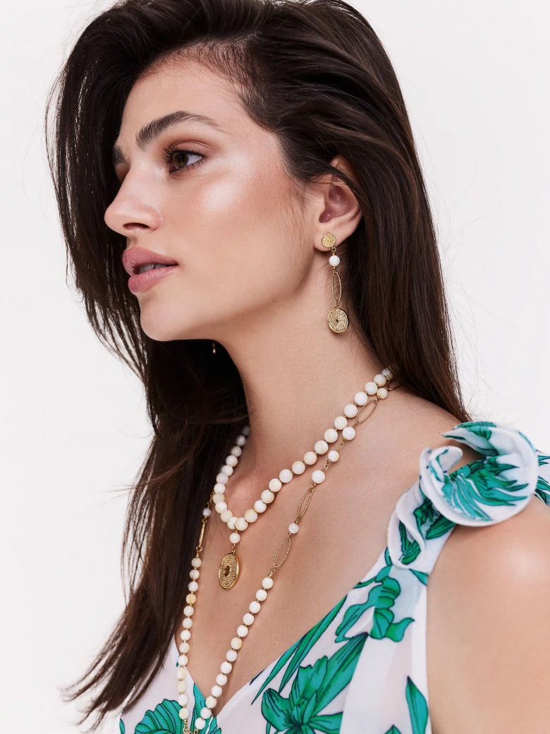 Long gold-plated earrings