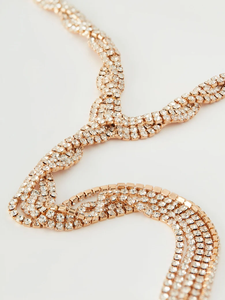 Long braided necklace