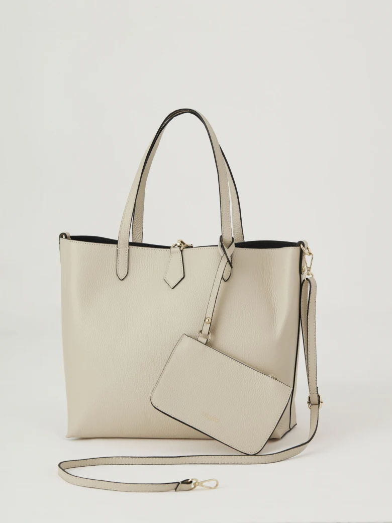 Beige shopper bag