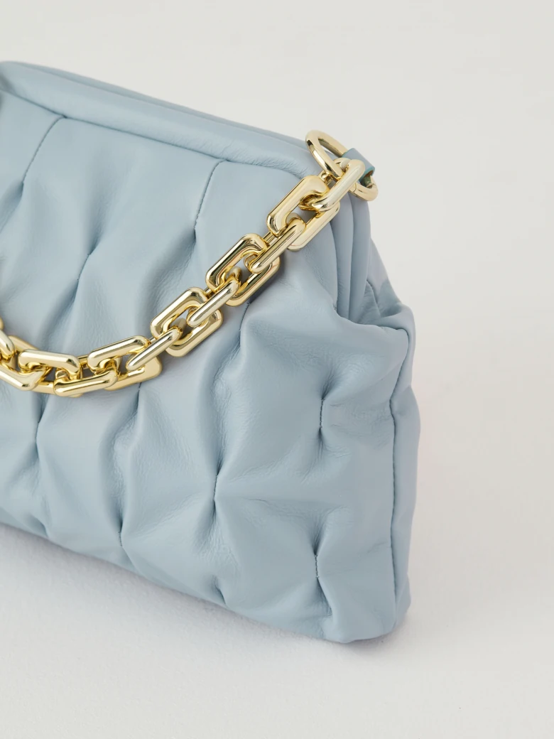 Blue leather bag