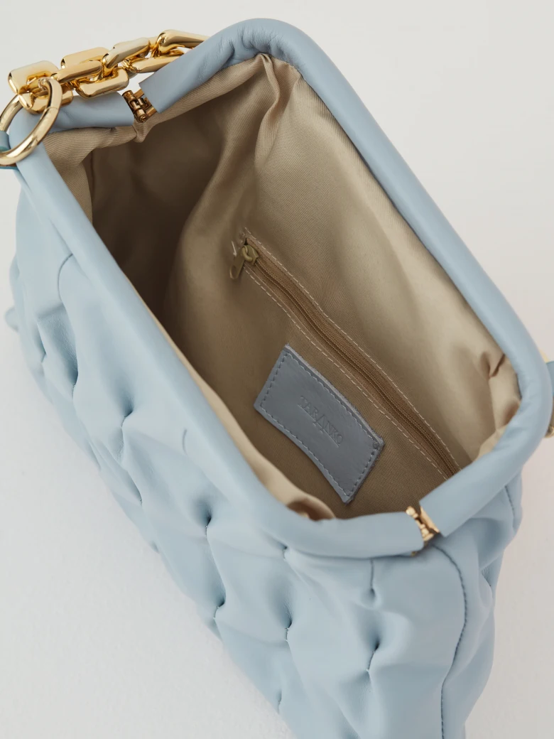 Blue leather bag
