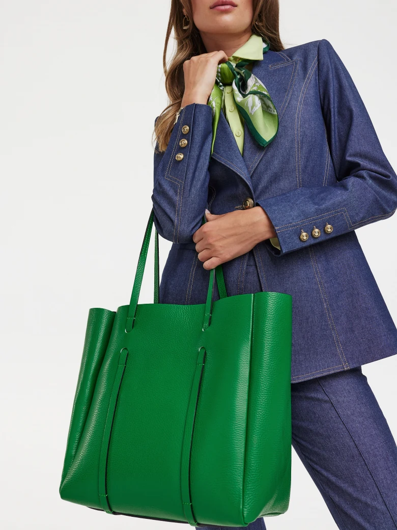 Zielona torebka shopper