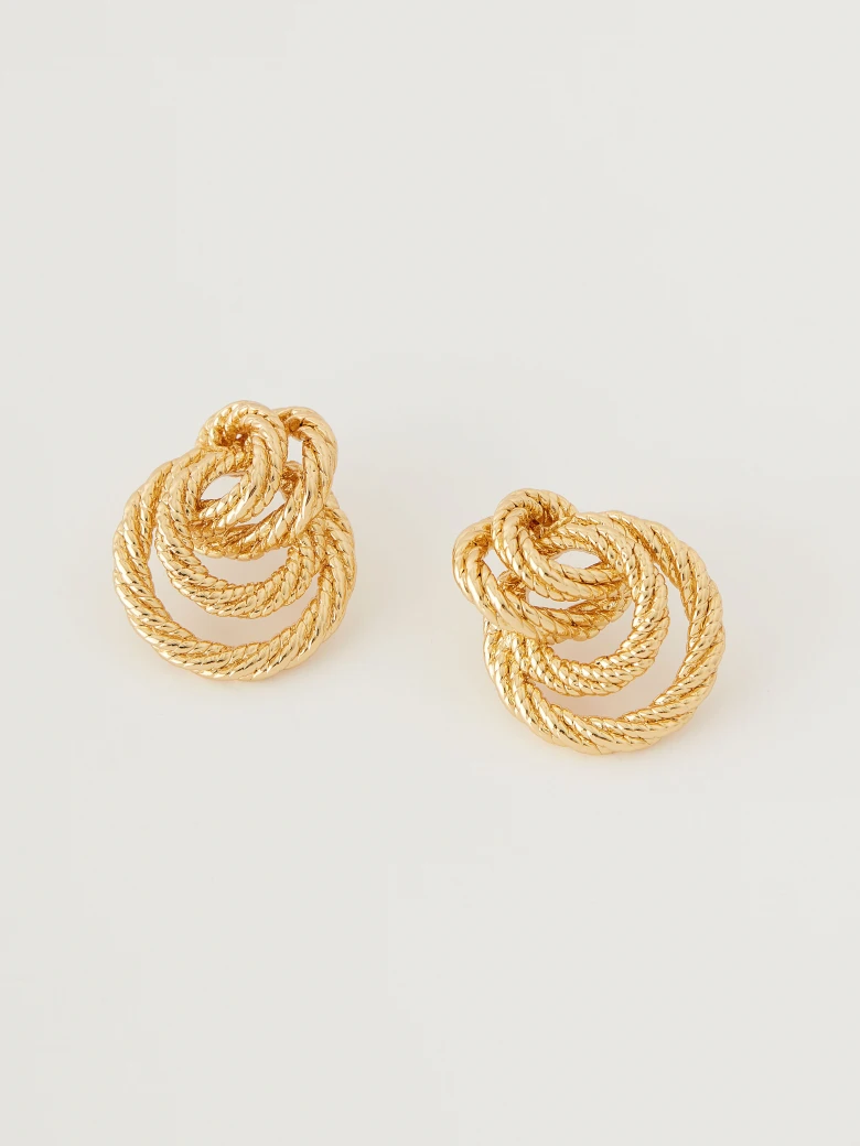 Gold-colored earrings
