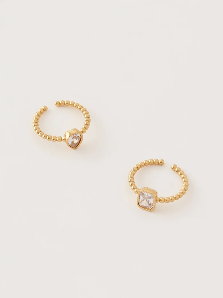 Set of two copper onesize rings