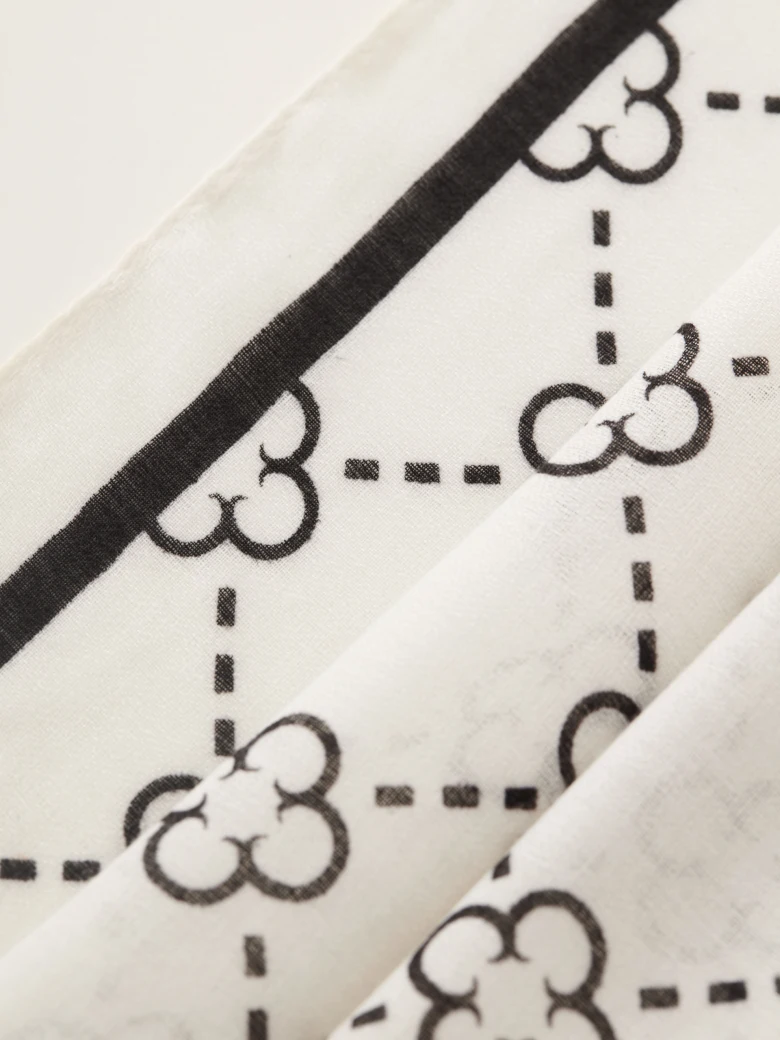 Cream patterned shawl