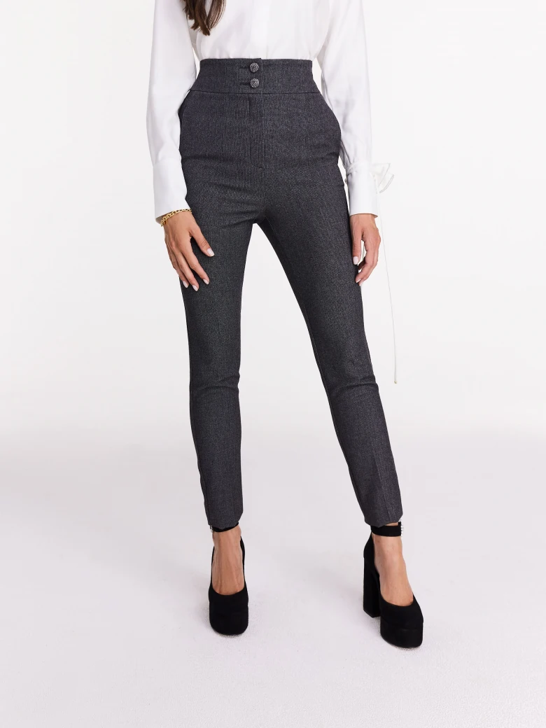 Elegant high-waisted suit pants