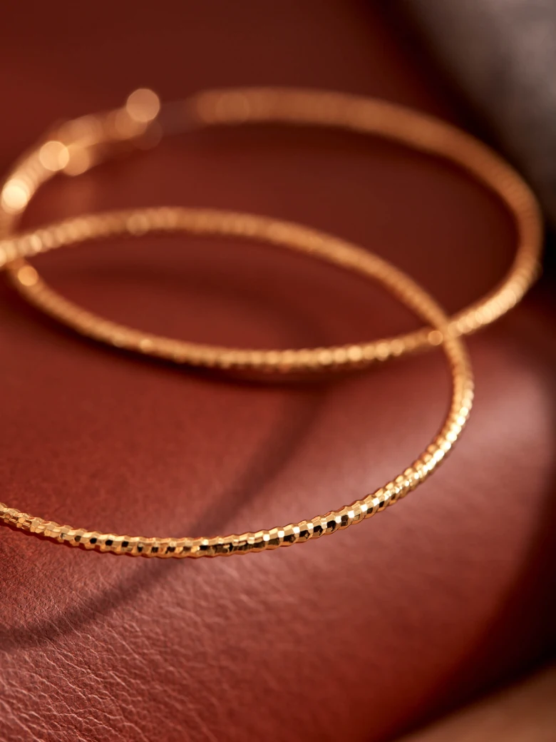 GOLD PLATED CIRCLE EARRINGS
