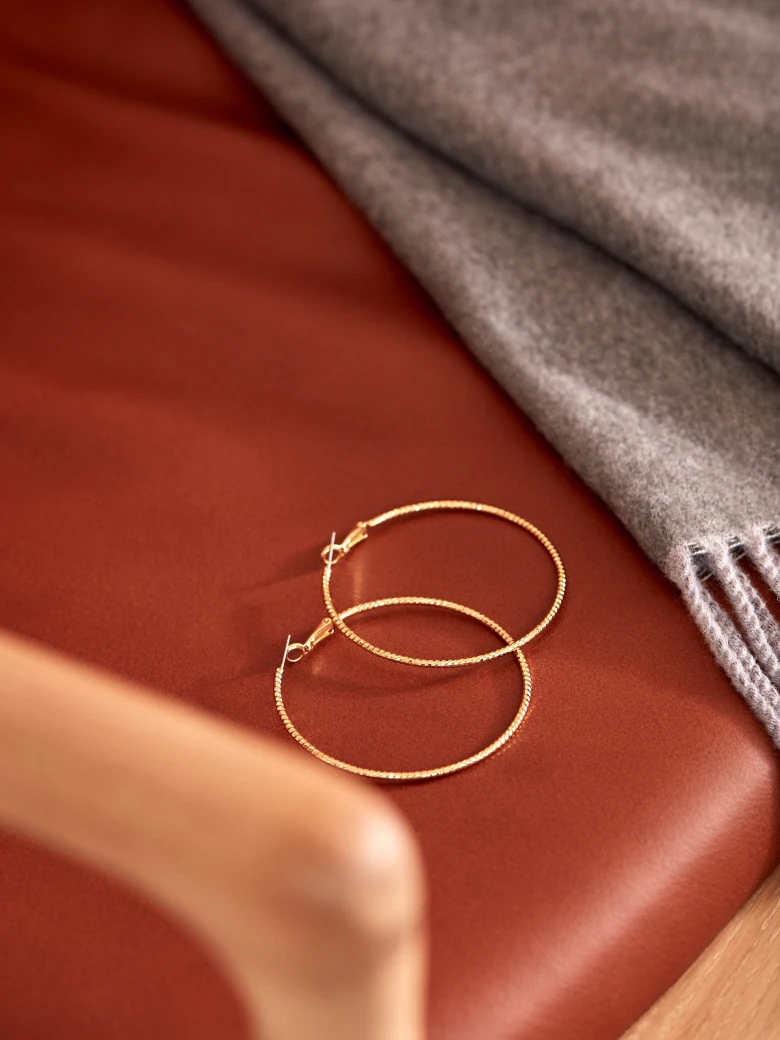 GOLD PLATED CIRCLE EARRINGS