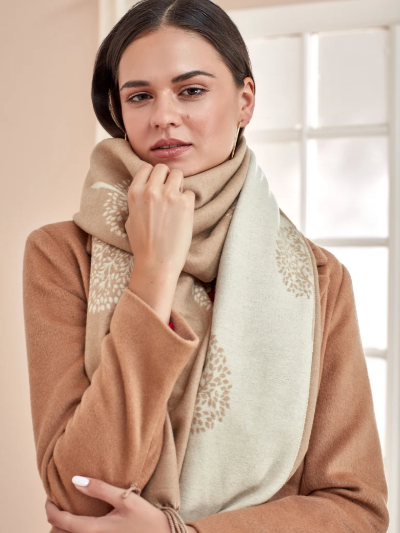 DOUBLE SIDED SCARF WITH WOOL