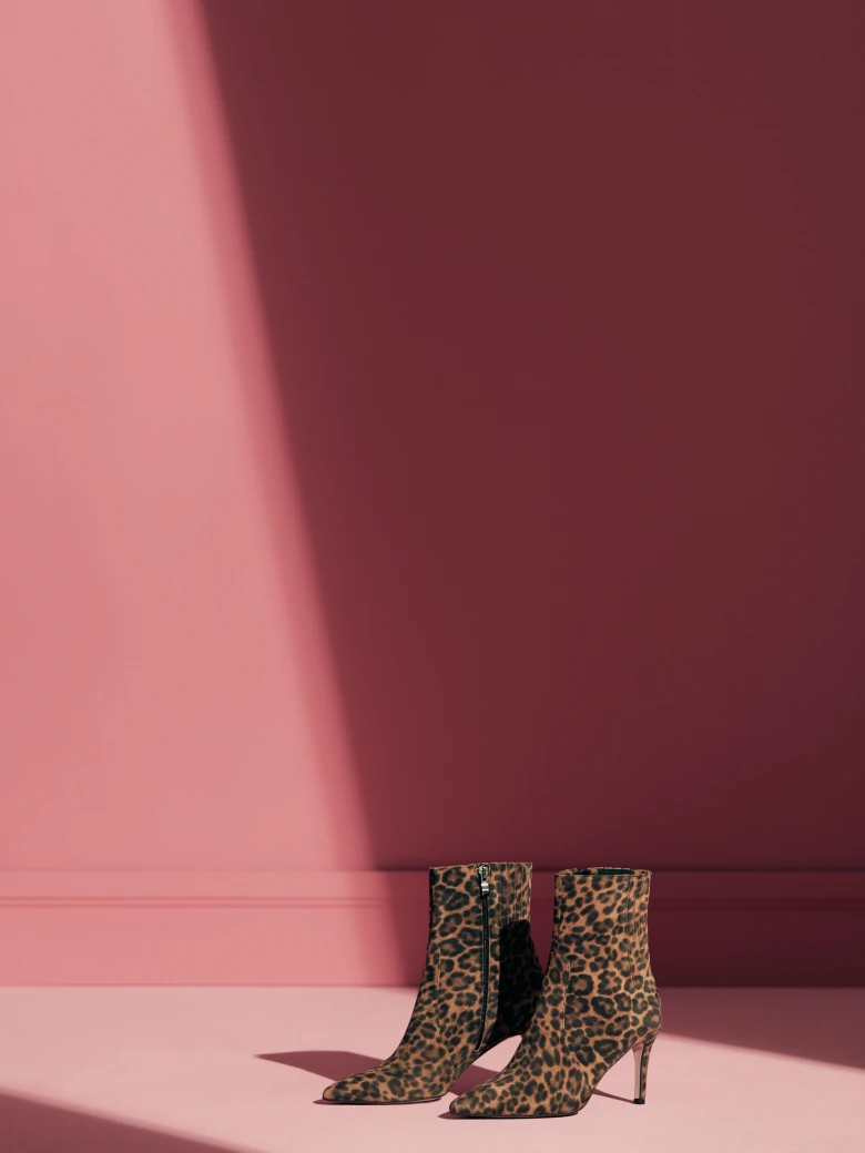 PANTHER PATTERN STILETTO BOOTS