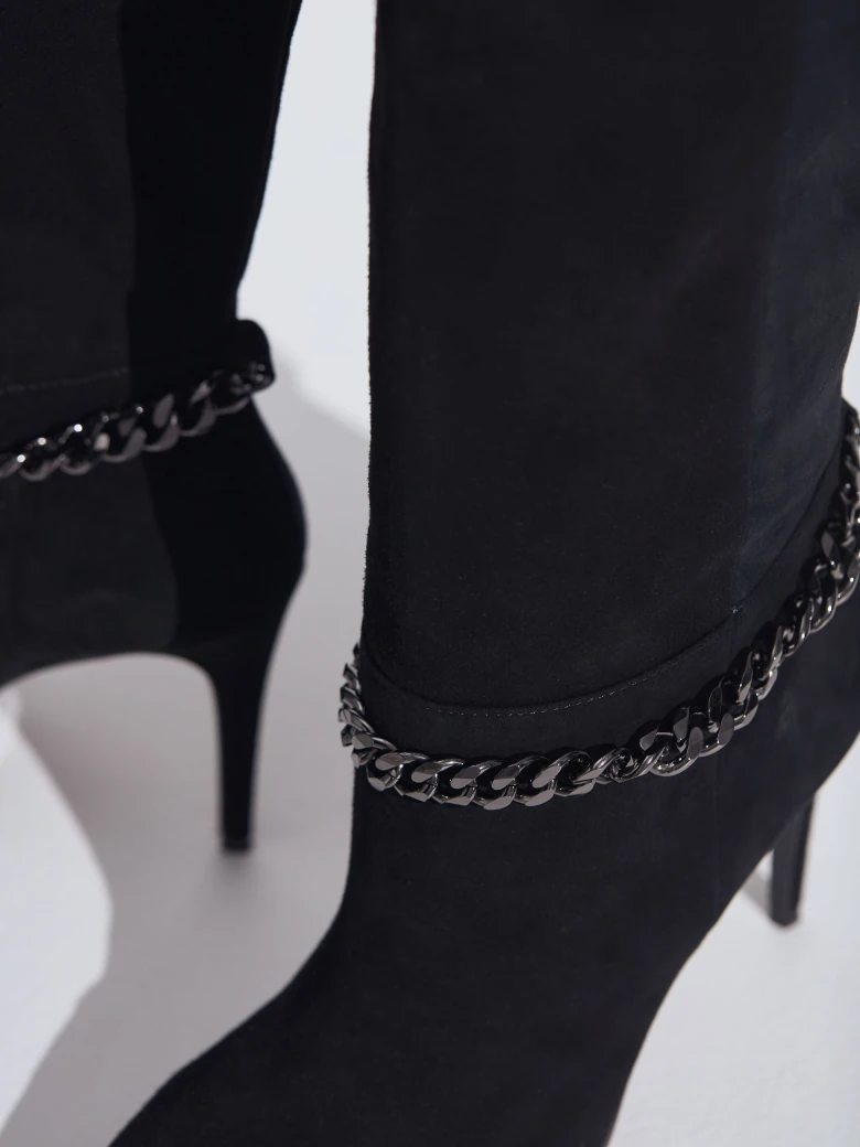 SUEDE STILETTO BOOTS