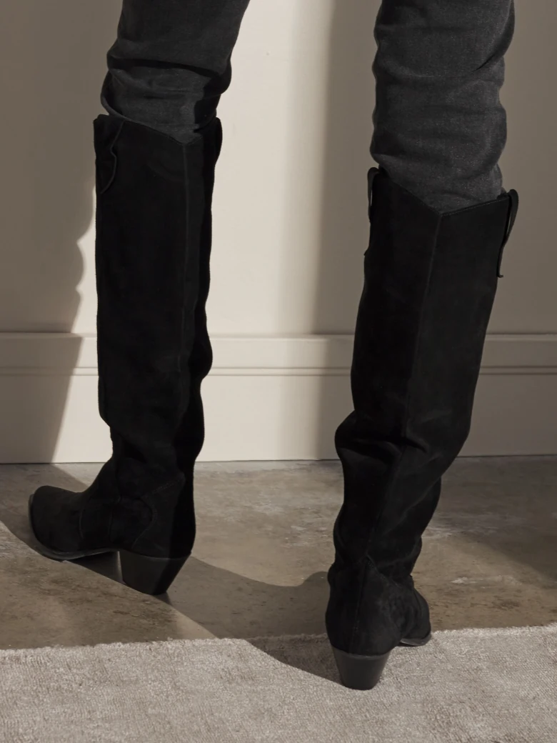 SUEDE COWBOY BOOTS