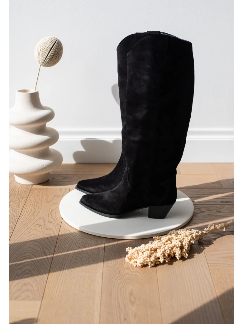 SUEDE COWBOY BOOTS