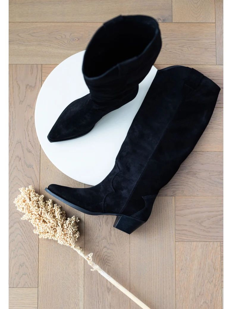 SUEDE COWBOY BOOTS