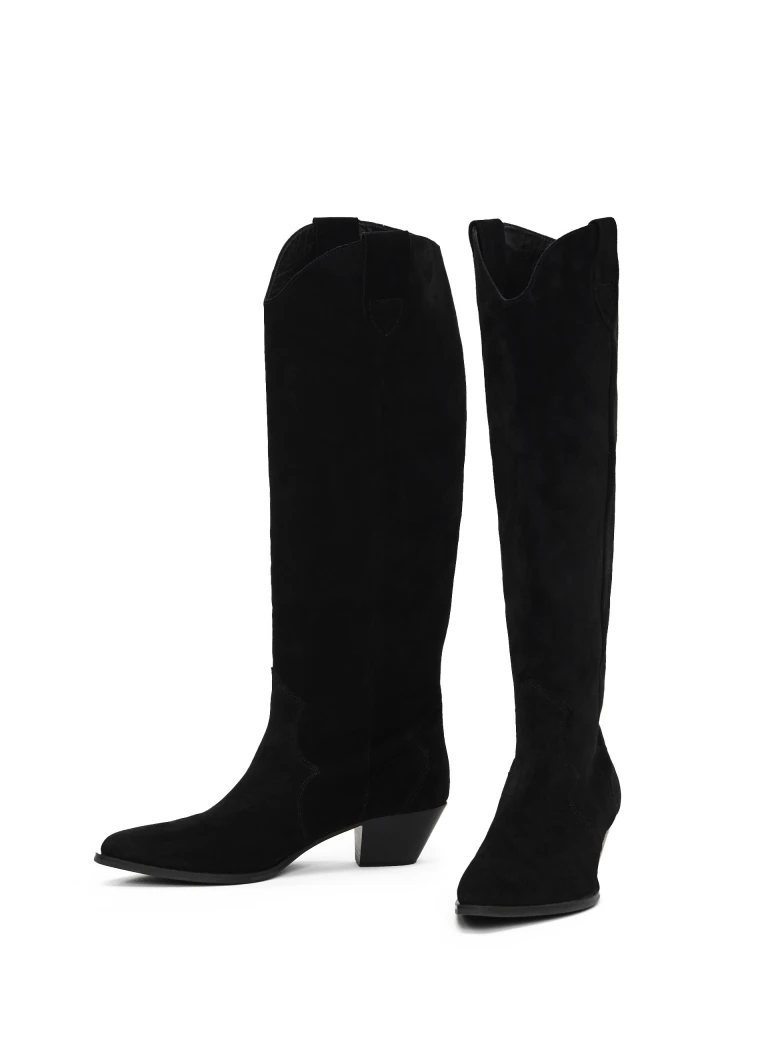SUEDE COWBOY BOOTS