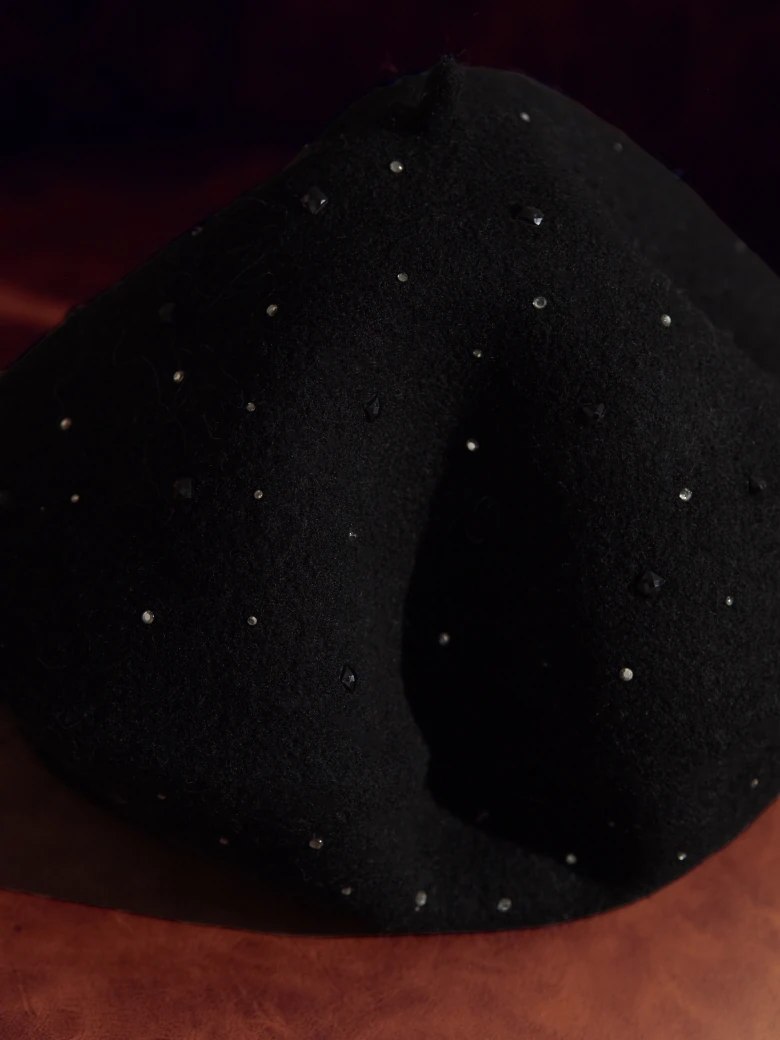 BLACK WOOL BERET