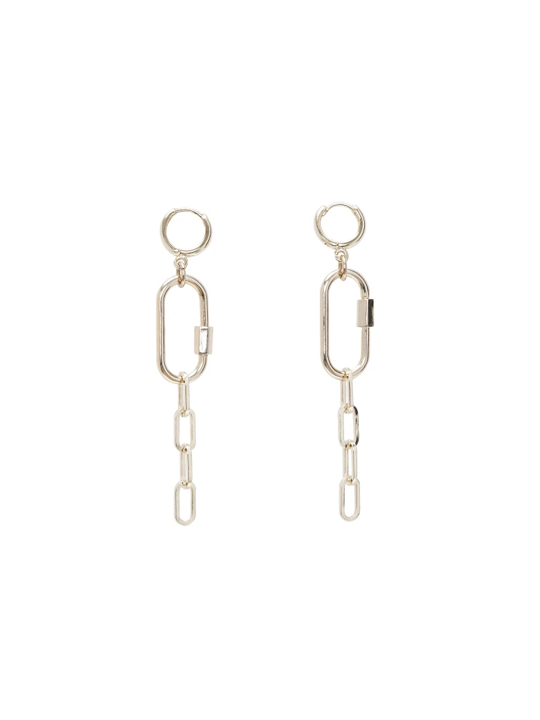 LONG EARRINGS WITH CHAIN MOTIF