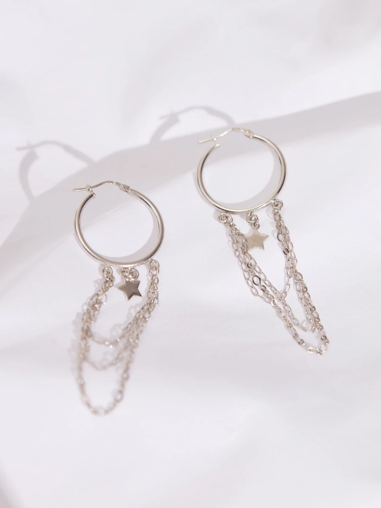 SILVER CIRCLE EARRINGS