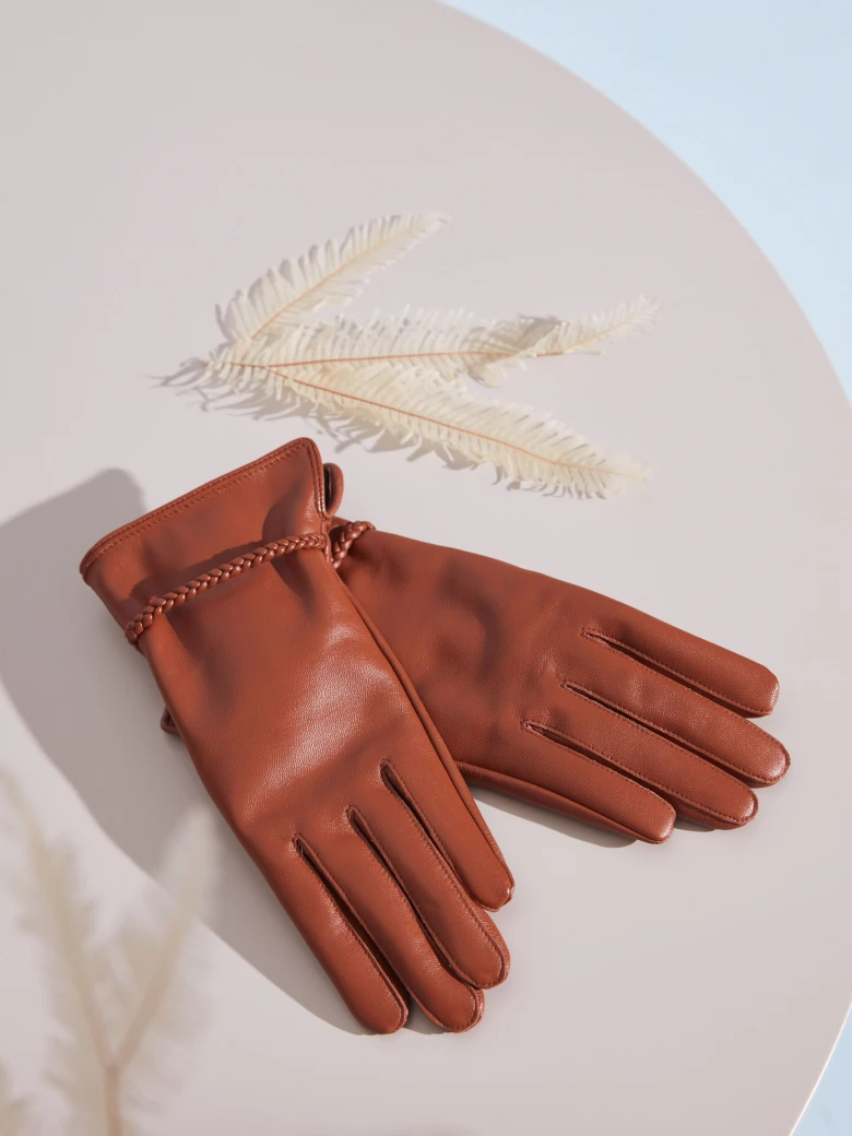 CAMEL LEATHER GLOVES