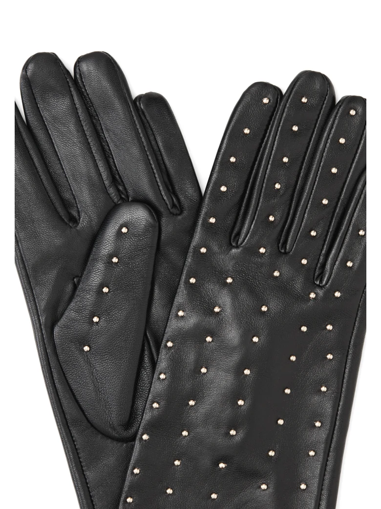 LEATHER GLOVES WITH GOLD ELEMENTS