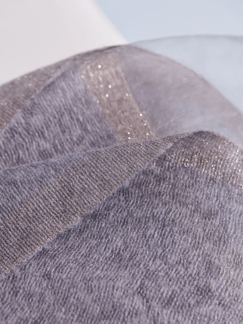 WOOLEN SHINY SHAWL WITH SILK