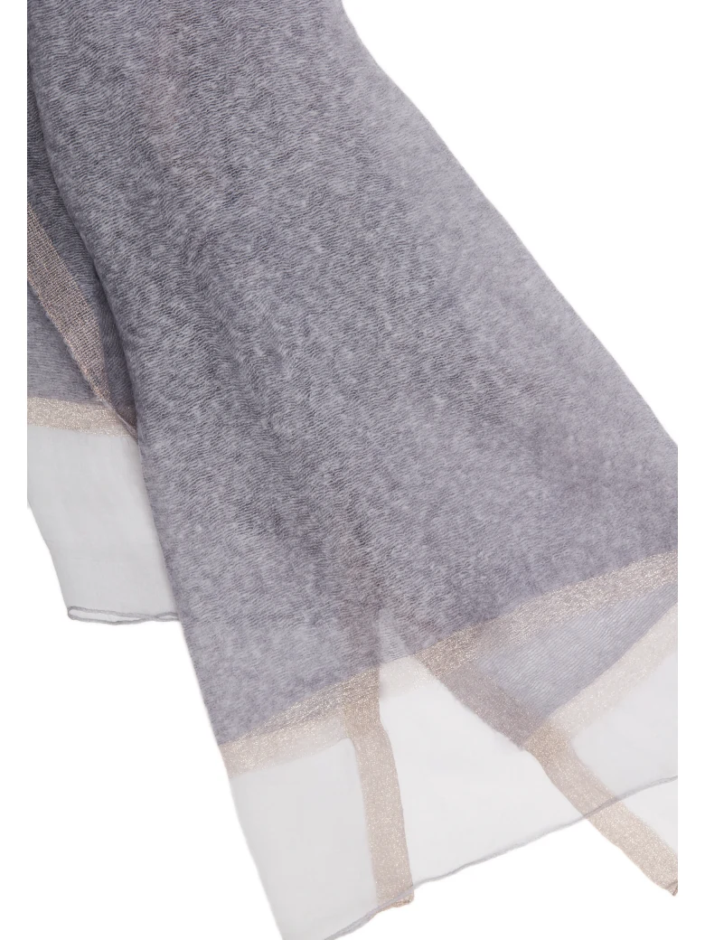 WOOLEN SHINY SHAWL WITH SILK