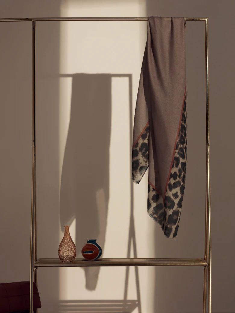 BROWN CAMOUFLAGE SCARF