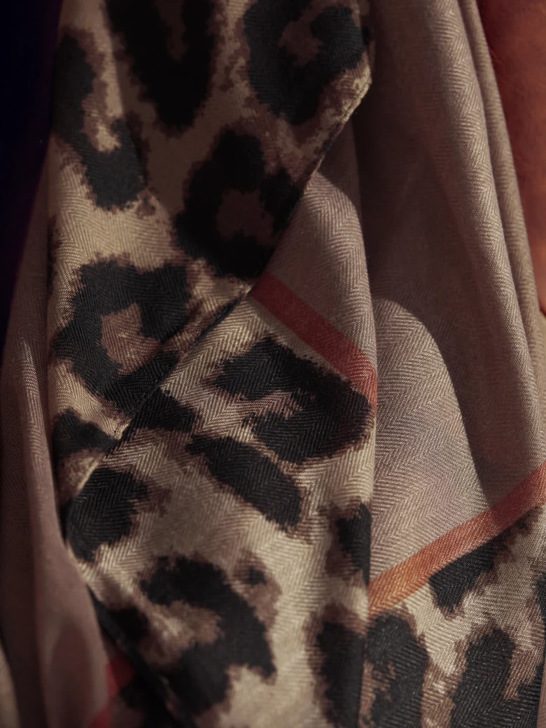 BROWN CAMOUFLAGE SCARF