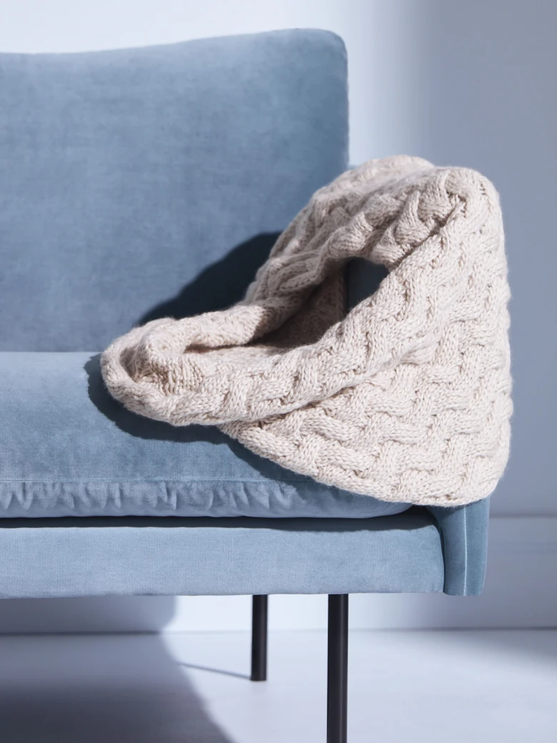 BEIGE WIDE WOOL CHIMNEY