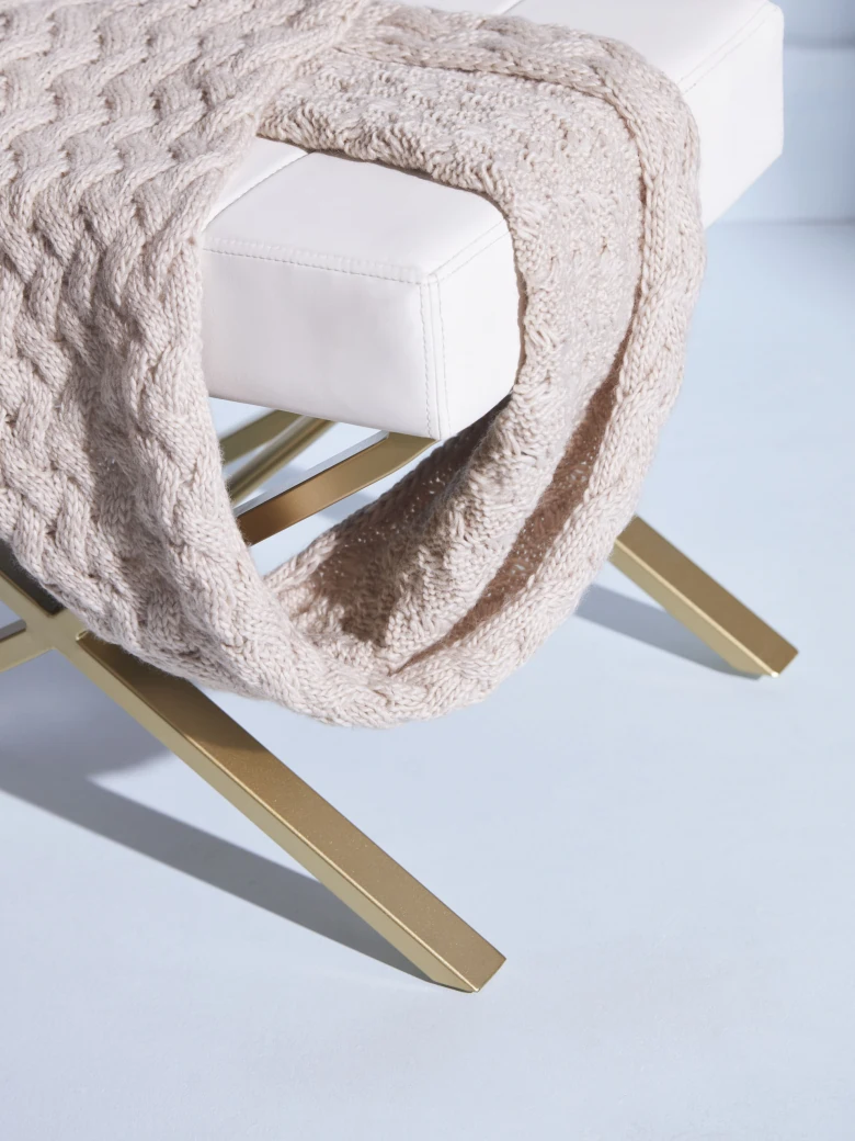 BEIGE WIDE WOOL CHIMNEY