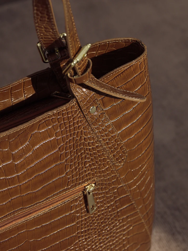 LARGE BROWN HANDBAG