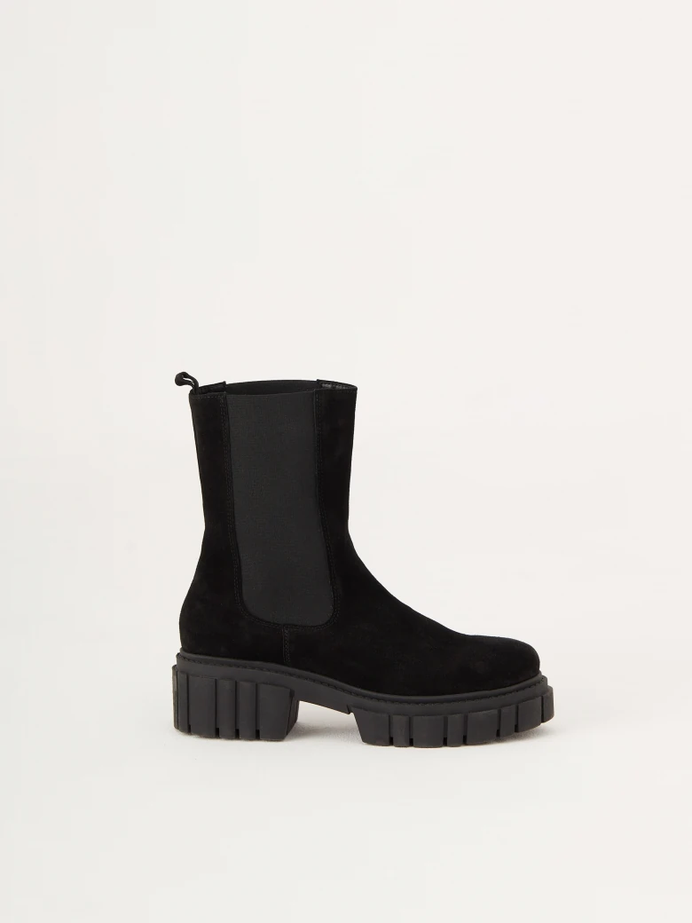Black platform boots