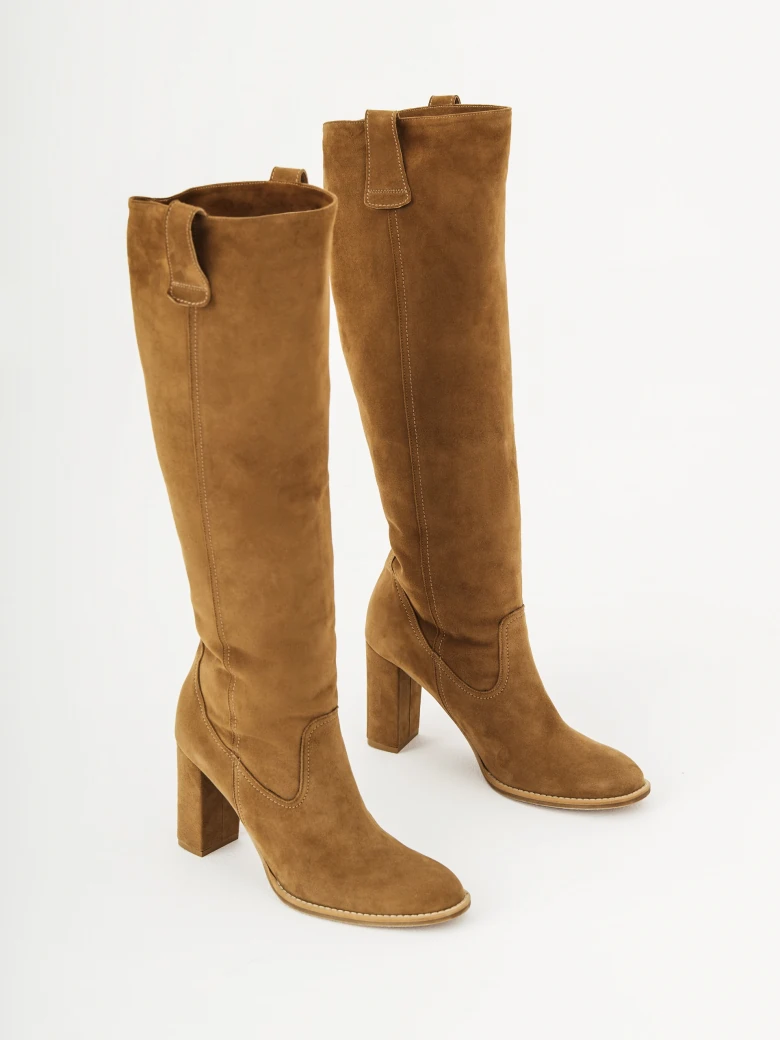Leather high boots