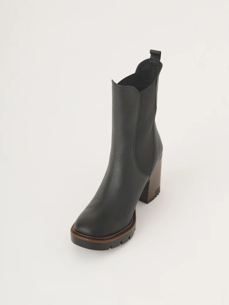 Black leather boots