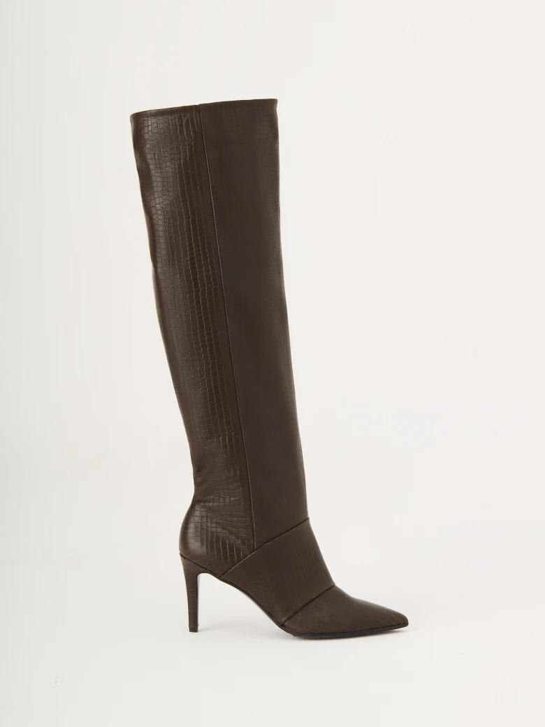 Leather high boots
