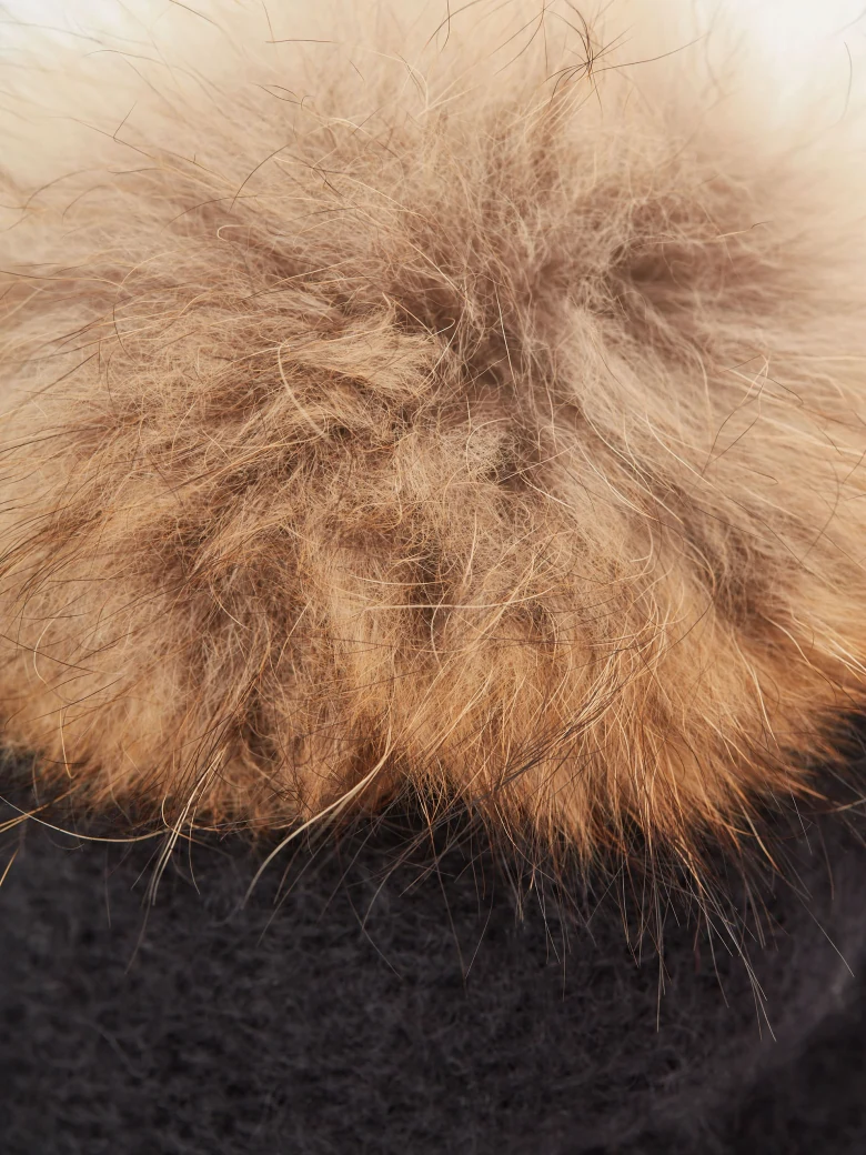Black mohair hat