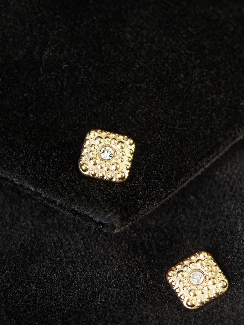 Black scrunchie with jewelry elements
