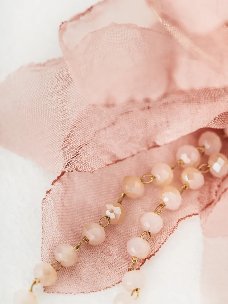 Hoop earring with flowers