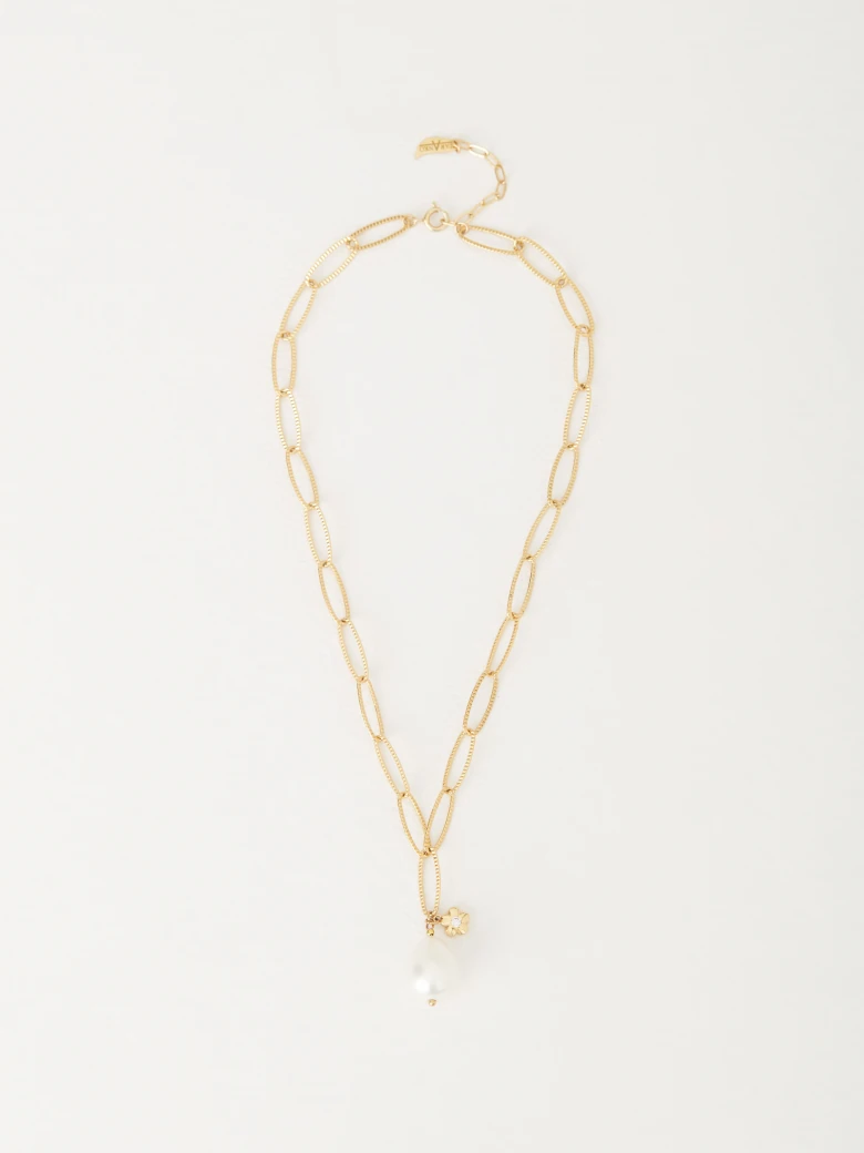 Chain necklace with pearl
