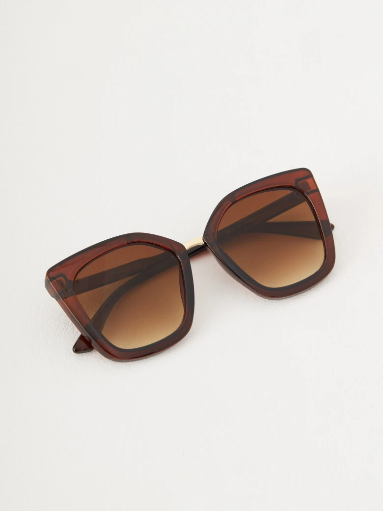 Brown sunglasses in cat-eye shape