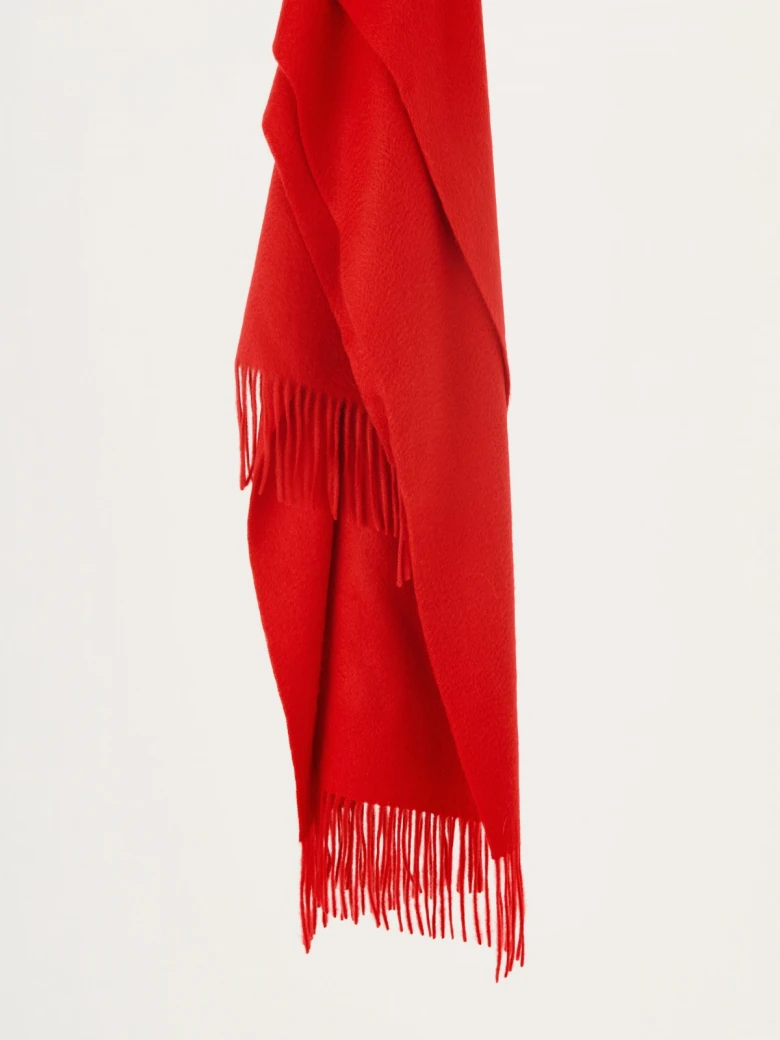 Red cashmere scarf