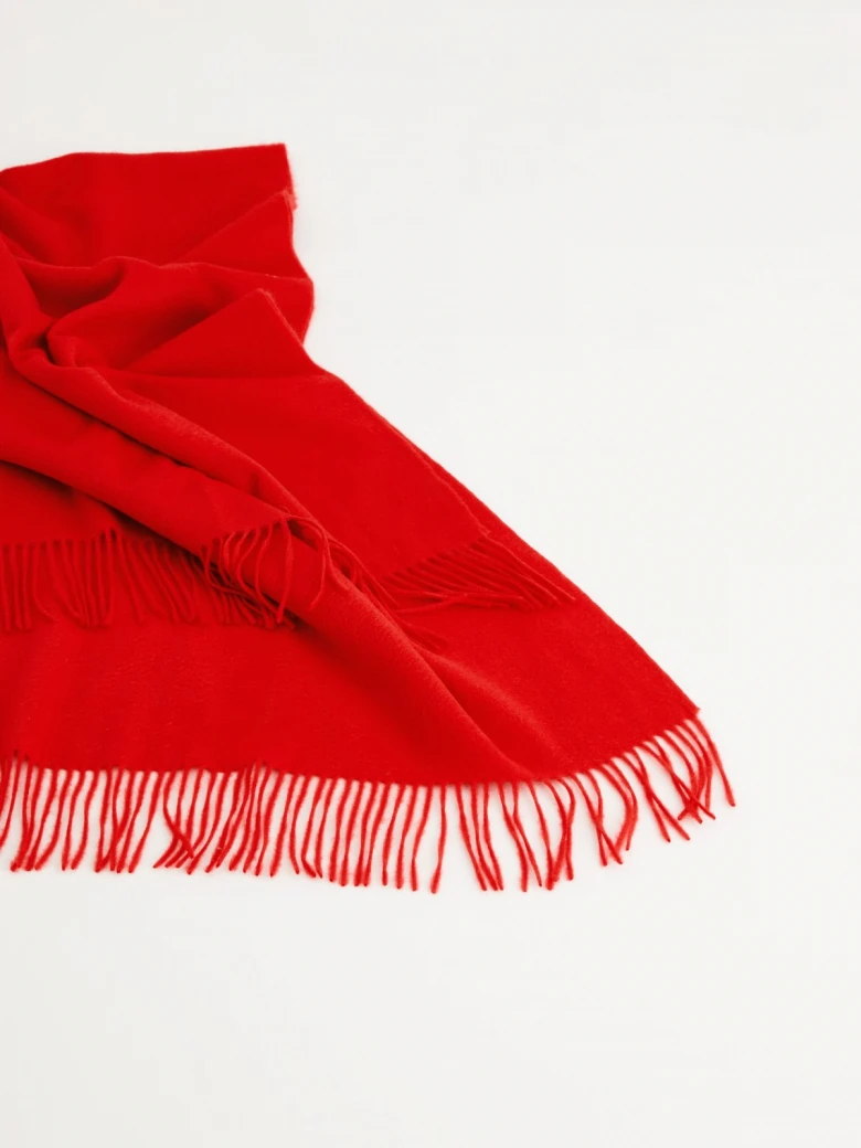 Red cashmere scarf