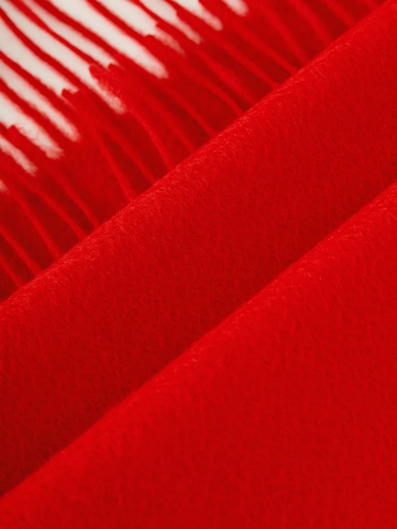 Red cashmere scarf