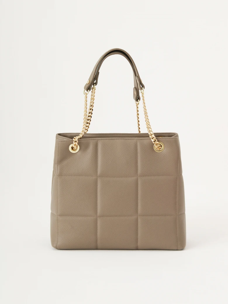 Beige shopper bag