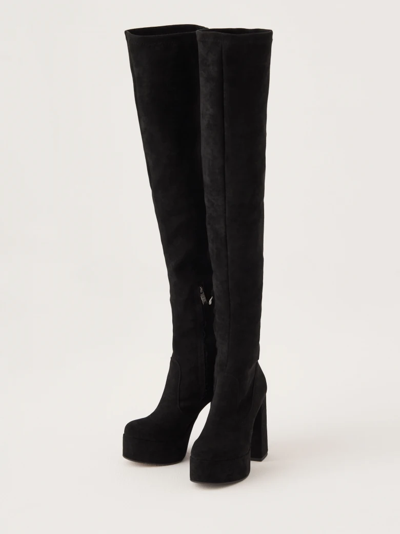 Black platform boots
