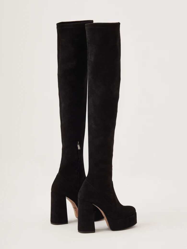 Black platform boots