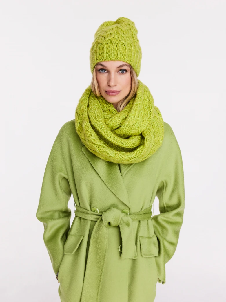 Lime cap with added wool
