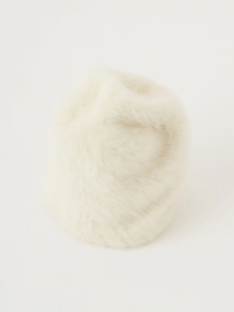 White angora hat