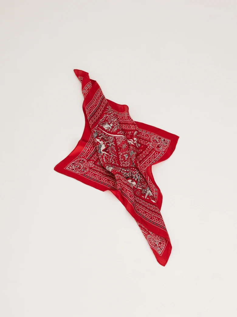 Silk gavroche in oriental pattern