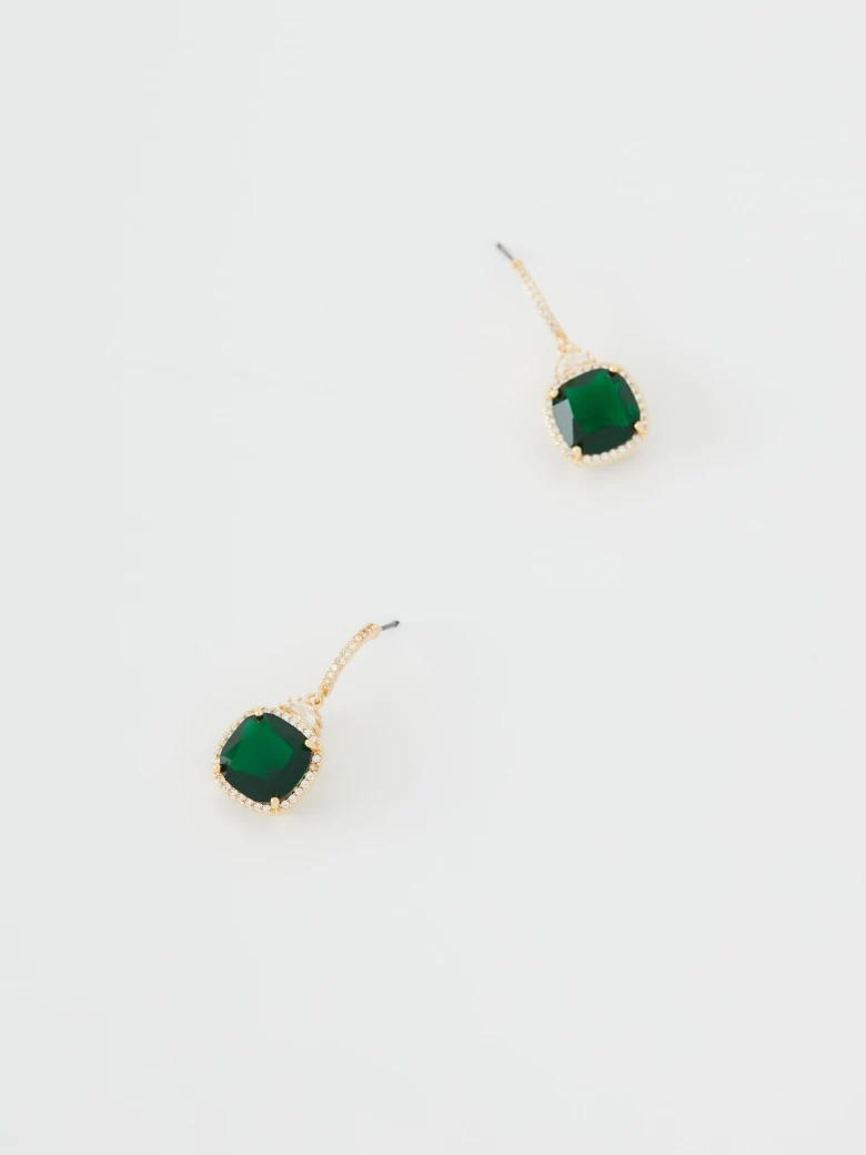 Delicate green earrings